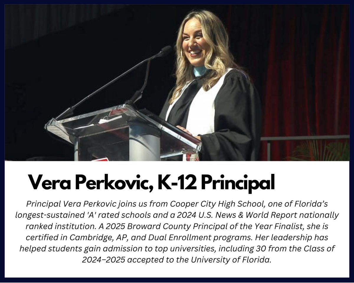 Vera Perkovic, K-12 Principal profile