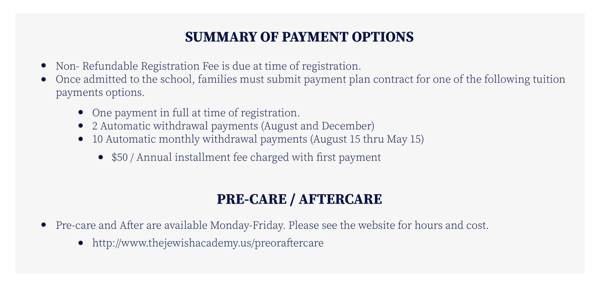 Tuition payment notes